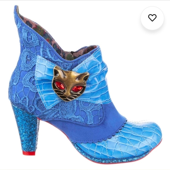 Beautiful Blue Miaow Irregular Choice Booties, size 43, size 11 - Picture 3 of 12